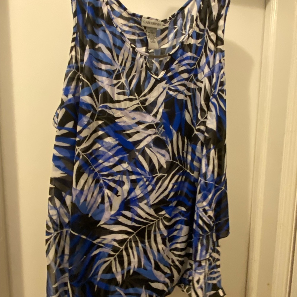 Blue Catherines Flutter Tank